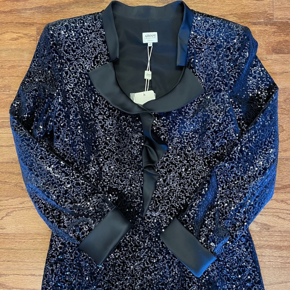 Armani Collezioni satin and sequin jacket